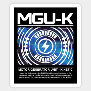 MGU-K F1 Power Unit (White Text) Design Sticker